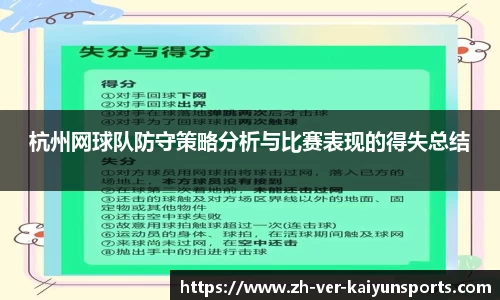 杭州网球队防守策略分析与比赛表现的得失总结